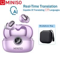 MINISO MS105 AI Translator Earbud 150 Languages Translation Wireless Bluetooth 6.0 Earbuds Touch Control Noise Reduction Earphones In-Ear Earphones With Mic