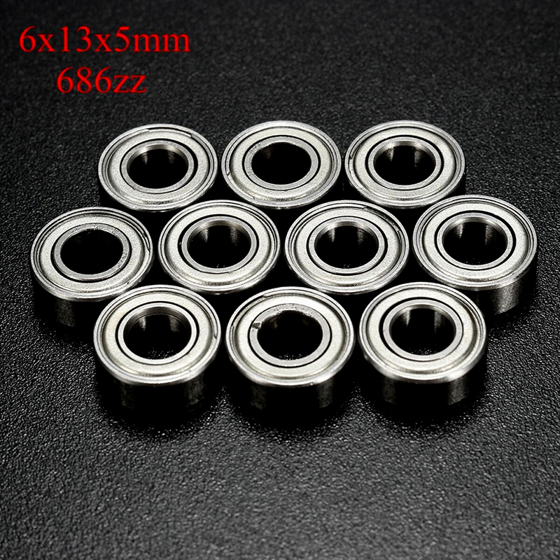 【SDJZT Tools】 10PC 686zz 6x13x5mm thu nhỏ bóng mang 6x13x5mm kim loại che chắn vòng Bi Mini