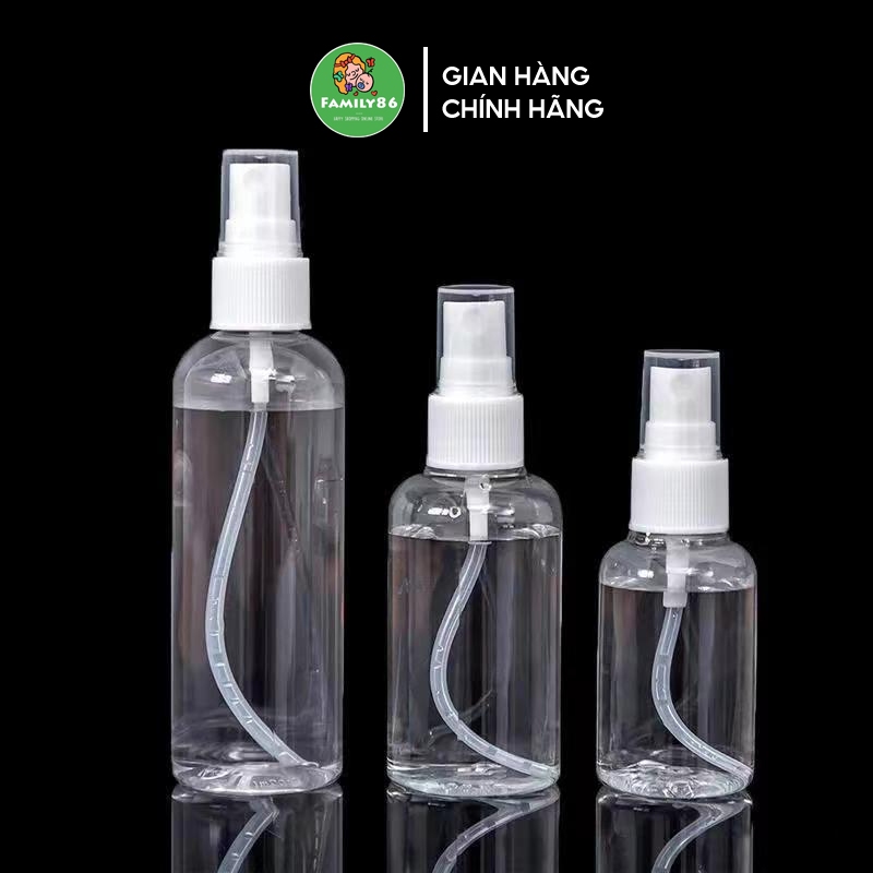 Chai Xịt Phun Sương, Lọ Chiết Nước Hoa Nước Tẩy Trang Nhựa - Bình Chiết Mỹ Phẩm