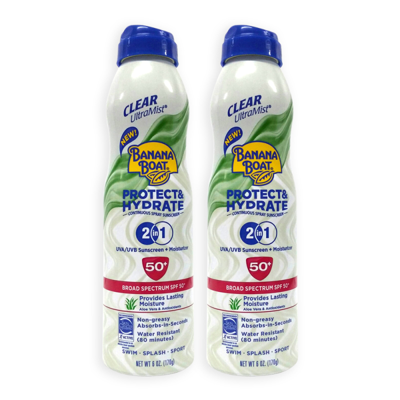Buy (Pack of 2) Banana Boat SPF 50+ Protect And Hydrate 2 in 1 Sunscreen + Moisturiser 170g - 9208 Singapore