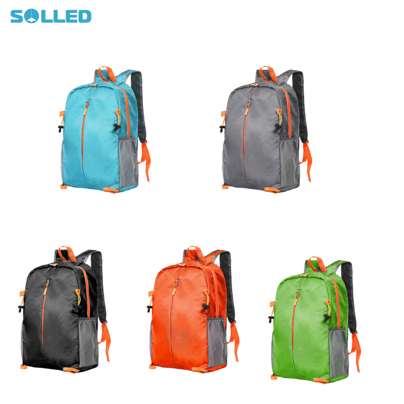Sports Backpack, Water Resistant Gym Sackpack, Swimming Backpack, With Double Zipper, Mesh Pockets, Outer Pockets, Liner Compartment, Large Travel Foldable Backpack