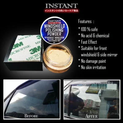 Effective Windshield Polishing Powder/ Watermark Remover/ Glass Cleaner/ Water Spot Remover/ Bathroom Shower Screen