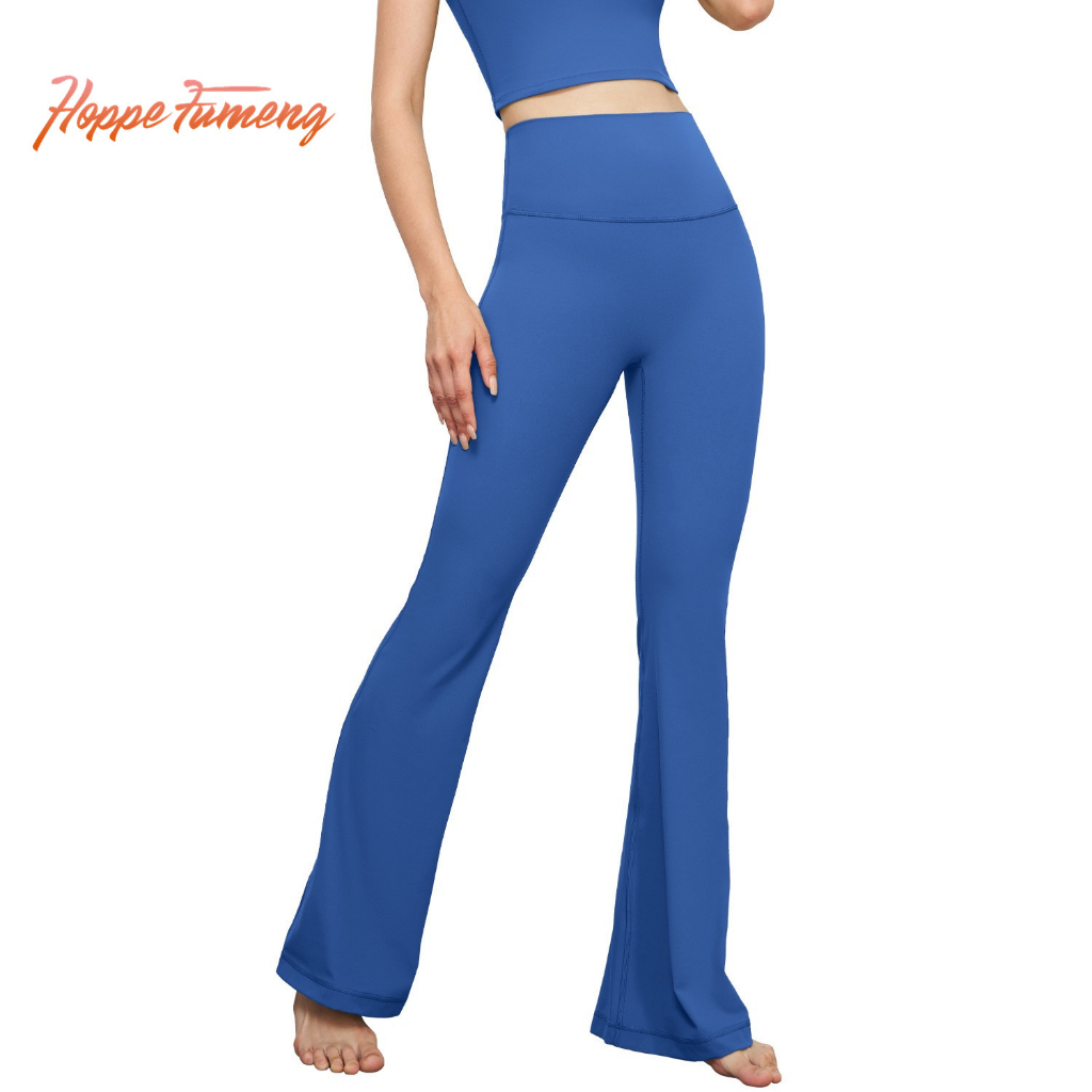 Hoppe Fumeng high waist high quality and cheap fitness long flare pants