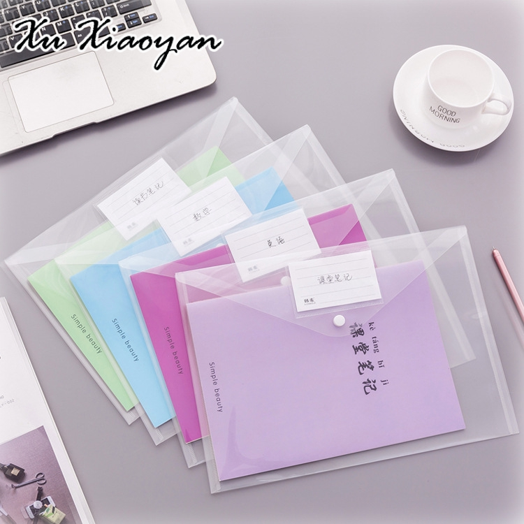 XUXIAOYAN ถุงเก็บเอกสาร A4-Size โดยใช้พลาสติกใส ราคา 9 บาท*ส่งฟรี