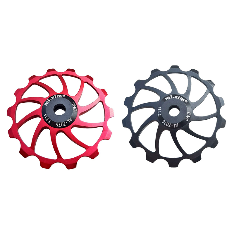 Mua 2x Mi.Xim MTB Road Bike Ceramic Pulley 14T Rear Derailleur Bearing Jockey Wheel Bike Guide Roller Red & Black