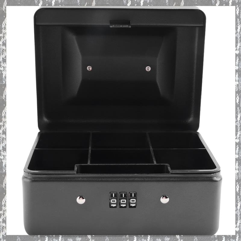 Z5(TEBM) Metal Coin Box with Locking Storage Tray - Small Coin Box with Combination Lock 15 x 12 x 7.7cm