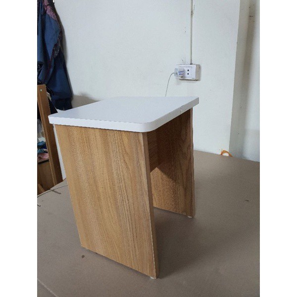 Ghế đôn mặt vuông, ghế cà phê gỗ mdf nhập khẩu siêu bền