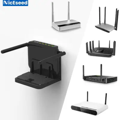 NicEseed Universal Streaming Media Player Holder Wall Mount Bracket Set-top Box Router Stand Space Saving For Media Equipment