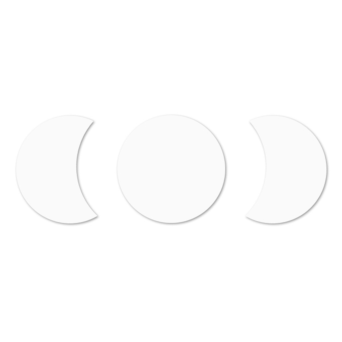 3D Circle Moon Mirror Wall Sticker Removable Decal Acrylic Art Mural Home Decor Crescent Moon Phase 