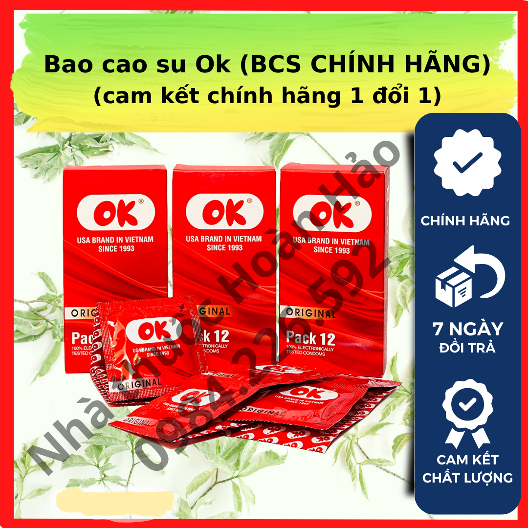 shipnhanh Bao cao su Ok BCS CHÍNH HÃNG - Hàng Việt Nam chất lượng cao