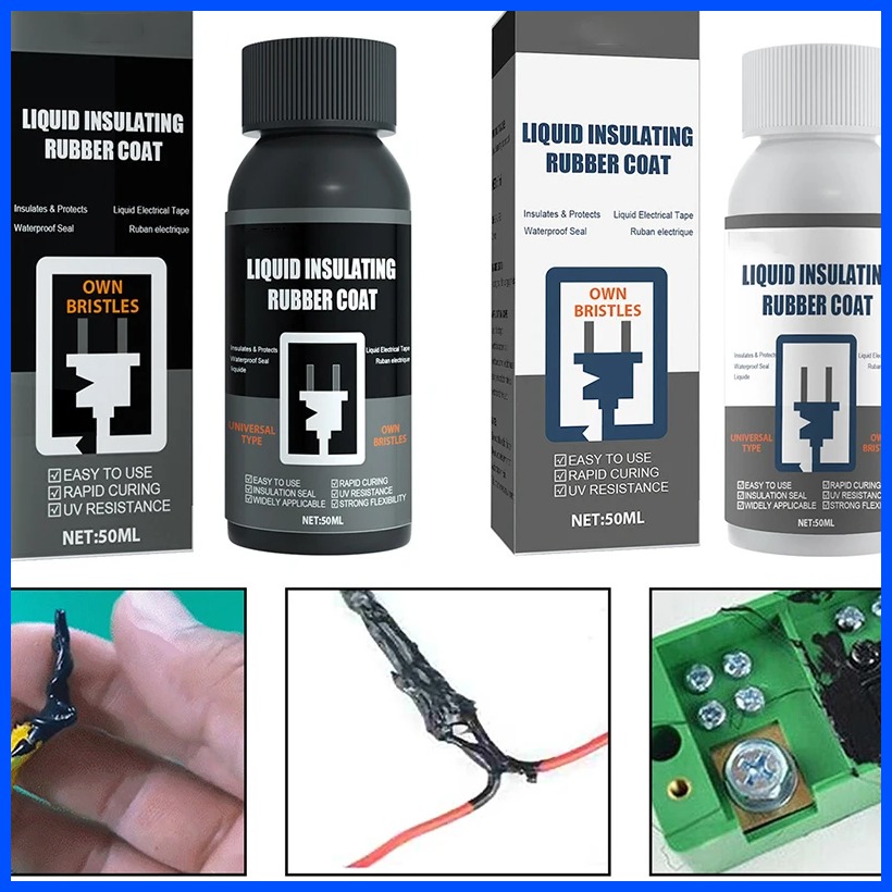 {HOT IIRTSDJS 553} 30/50ml Liquid Insulating Tape Repair Rubber Electrical Wire Cable Coat Fix Line Glue Wide Range Liquid Insulation Paste