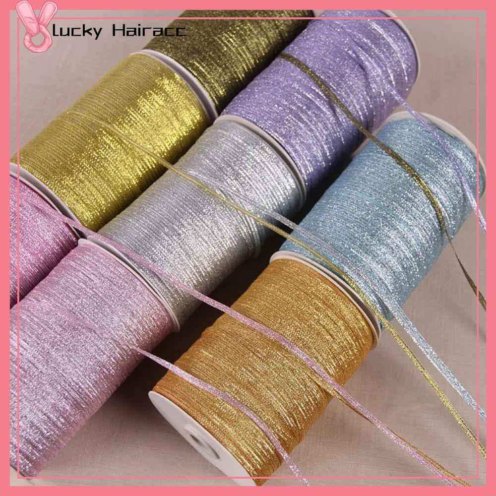 LUCKY HAIRACC 3MM18M. Ruộng băng lấp lánh 20 thước Chất liệu lấp lánh Ruộng quà tặng Chất lượng cao Thủ công DIY Ruộng lụa satin Trang trí tiệc