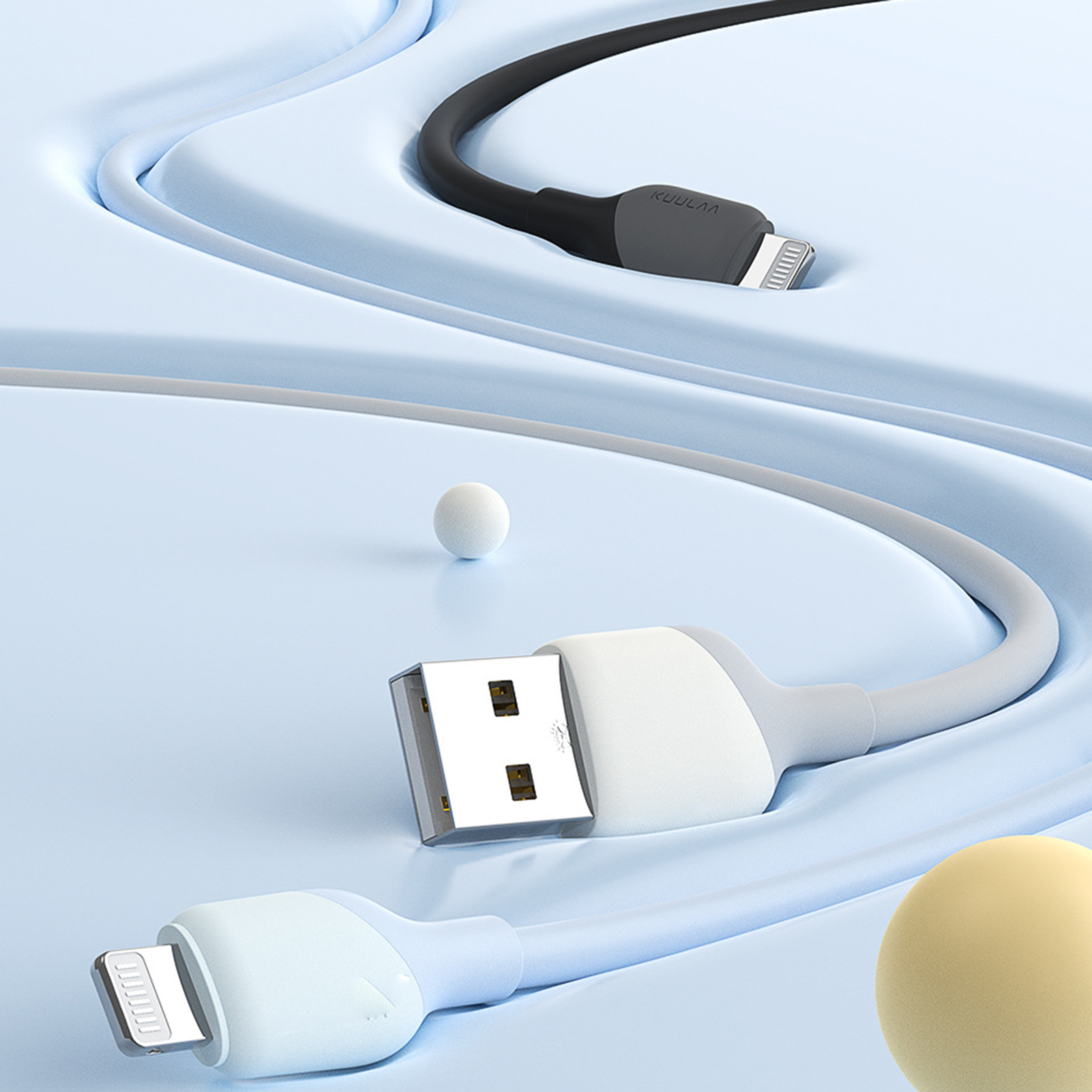 Cổng USB nhanh sạc cáp cho iPhone Silicone dây linh hoạt sạc cáp cho văn phòng nhà cửa nơi làm việc