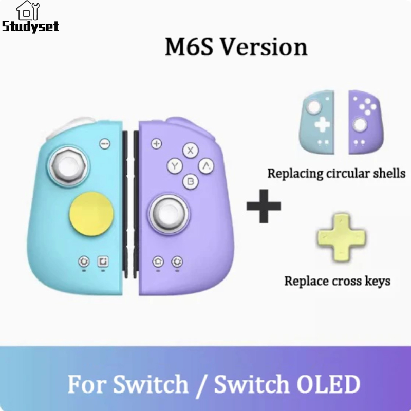 Studyset in stock M6S Mobile Gaming Controller Adjustable Arcade Joystick With HD Vibration 6-axial Gyroscope Compatible For Switch Controller Pro ราคา 3,981 บาท*ส่งฟรี