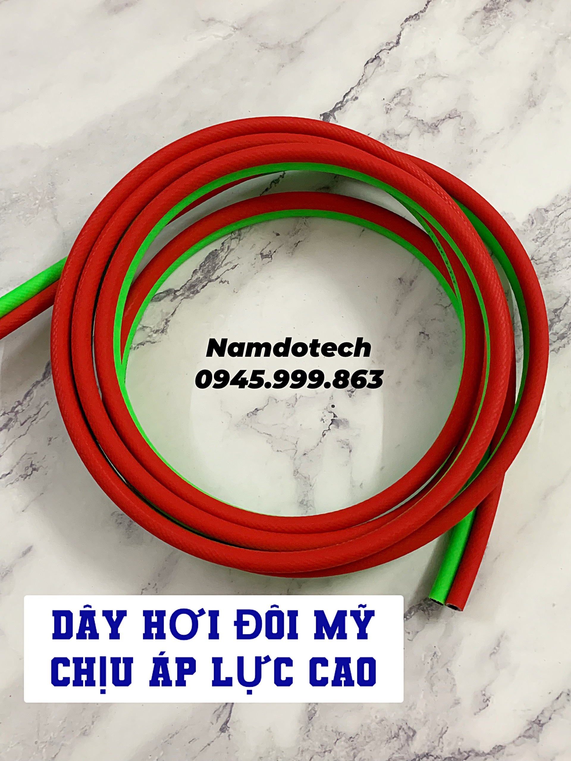5m - dây hơi đôi mỹ 6.5 chịu áp lực cao dùng trong hàn cắt gió đá oxy gas
