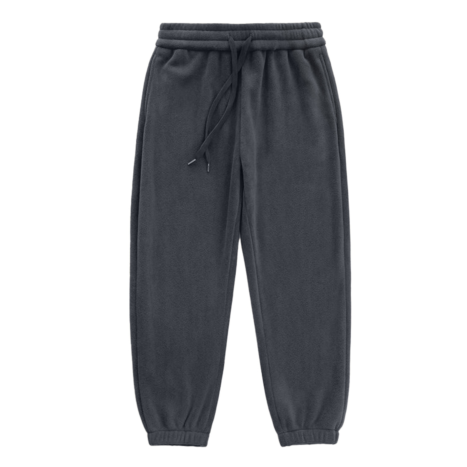 UHH Men Sports Pants Solid Color Men Pants Men's Thickened Sweatpants Warm Jogger Pants with Drawstring Waist Casual Loose Fit Tapered Track Pants for Gym Streetwear Daily Wear – Comfortable for Asia - 3