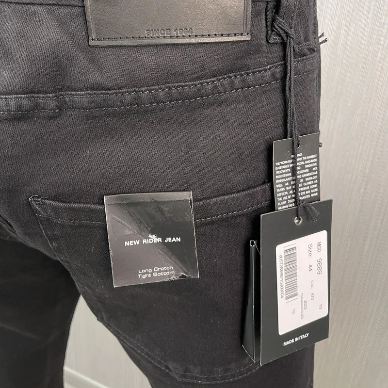 【Brand New】 cheiharper dsq 9889 Men's denim pants basic simple Italian style small straight foot crossover jeans · v3