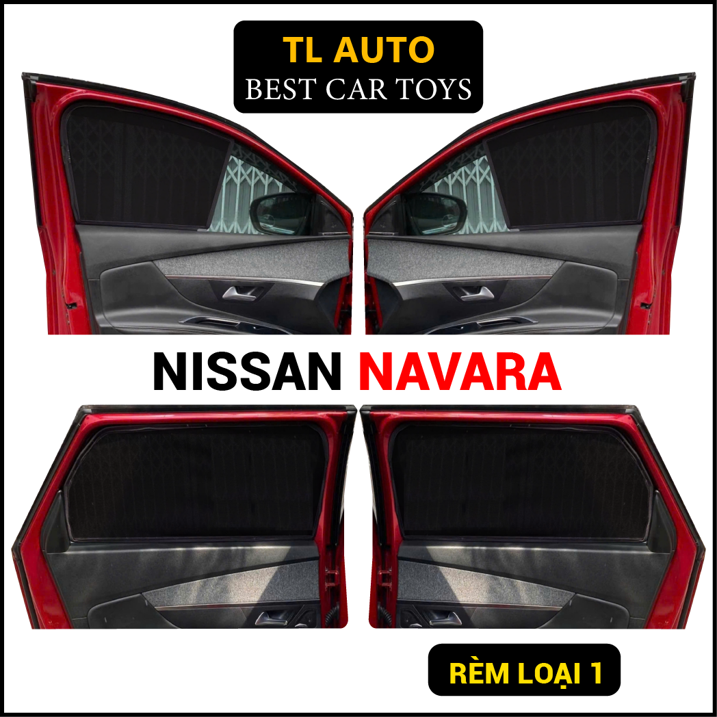 Rèm che nắng nam châm xe Nissan Navara TL Auto, Che nắng chống tia UV, Bộ 4 tấm chất lượng loại 1, Bảo hành 2 năm Giá 254,800 Đồng*Miễn phí vận chuyển