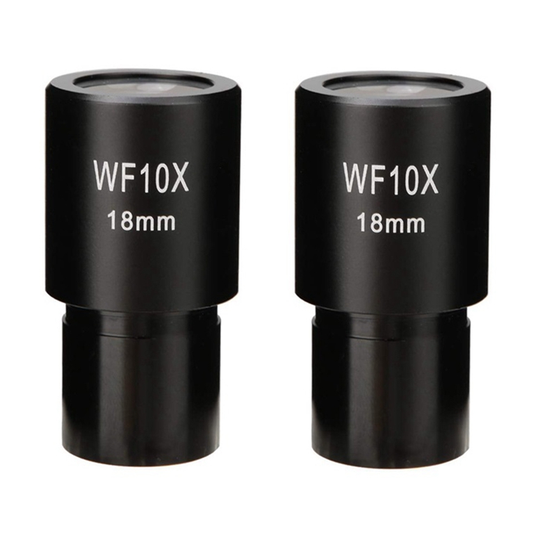2 PCS WF10X Widefield Eyepiece Biological Microscope Optical Lens Eyepiece