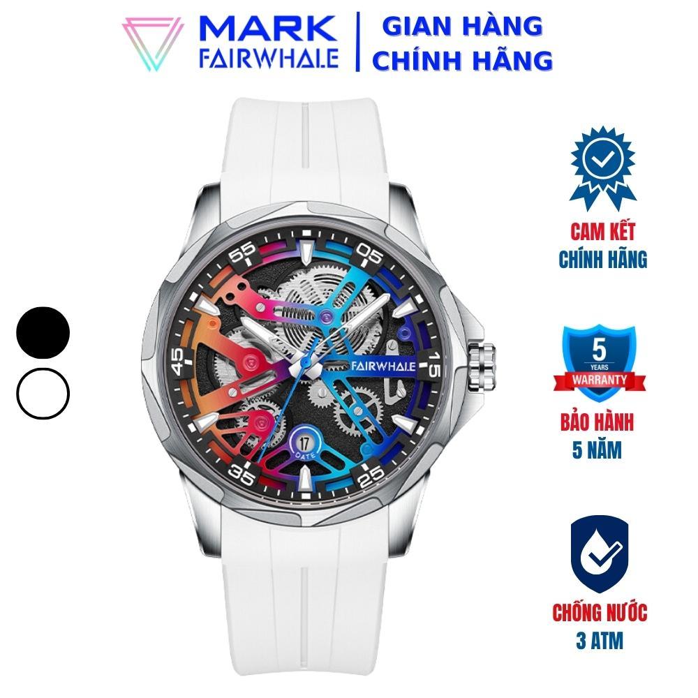 Đồng Hồ Cơ Dạ Quang Mark Fairwhale FW026 Size 43mm Dây Đeo Silicone Chống Nước 30m Nam Tính Và Quyến Rũ