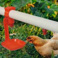 Automatic Chicken Waterer Cups 12Pcs Poultry Nipple Drinker System Hanging Watering Nipples 25mm PVC Pipe