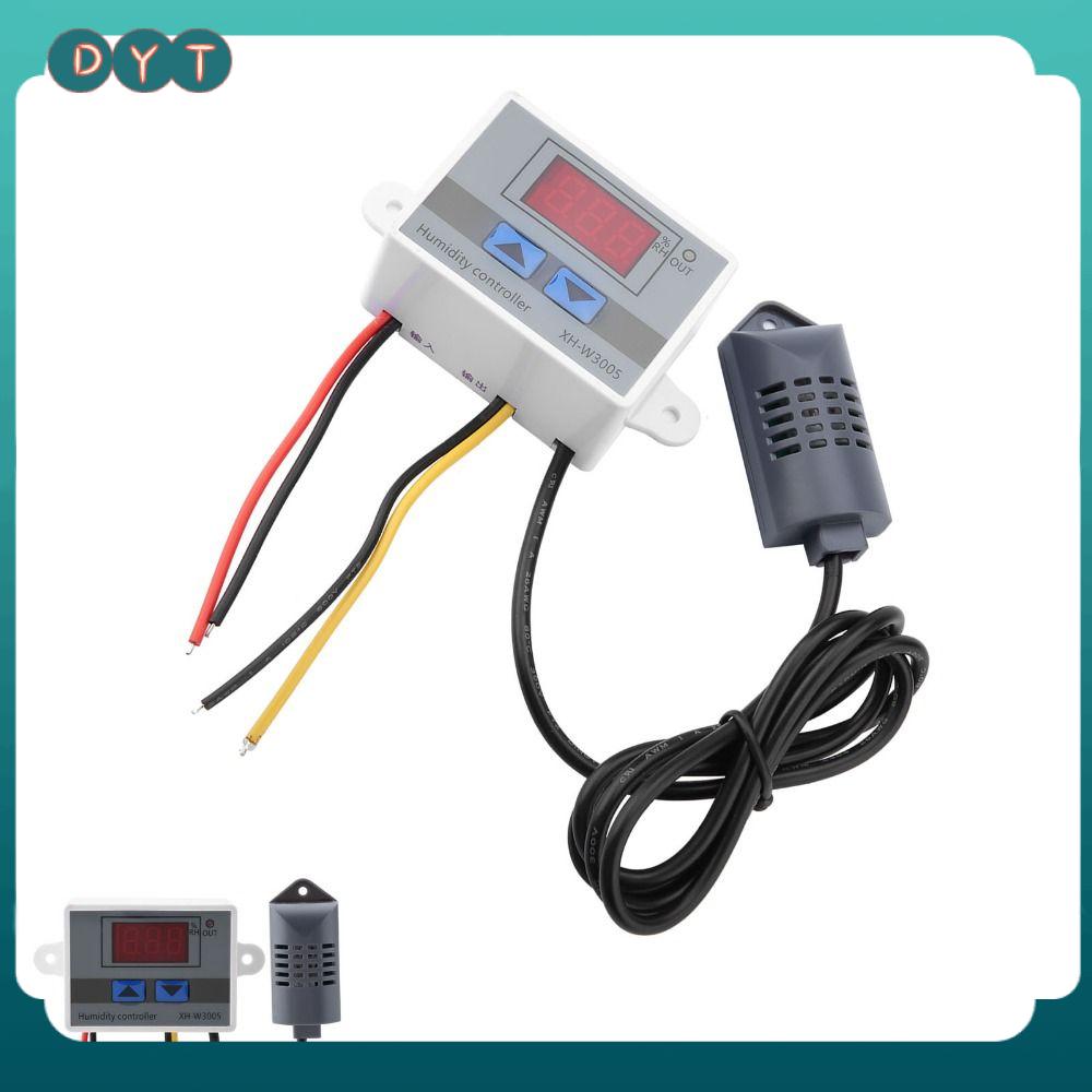 DYT XH-W3005. Máy đo độ ẩm kỹ thuật số 0~99% độ ẩm tương đối 12V Bộ điều khiển độ ẩm Bền bỉ Điều khiển kỹ thuật số Máy đo độ ẩm Nhà kính