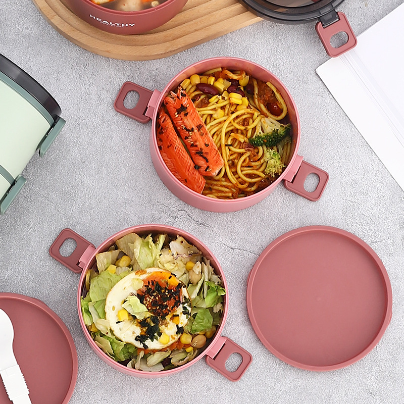 onpc29 Insulated circular multi-layer bento portable large capacity pot for office workers, student plastic lh box, insulated bucket Lh Bags & Boxes