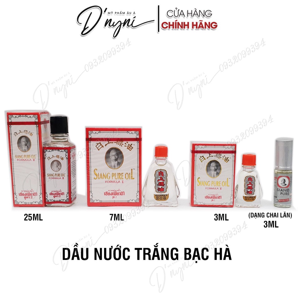 Dầu Trắng Siang Pure Oil (NHÃN VÀNG) Thái Lan