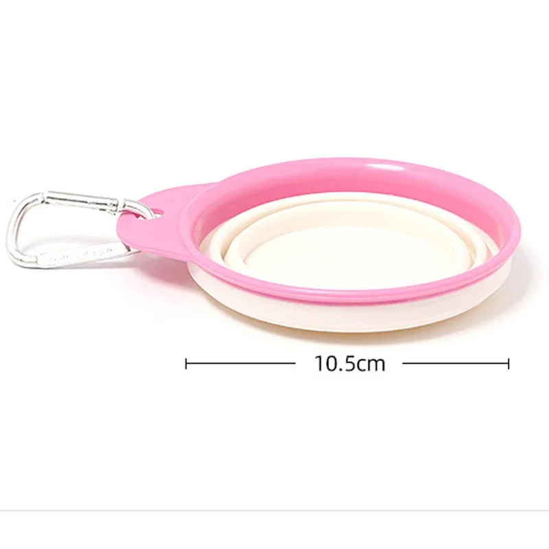 【oboin pet】 Folding Silicone Dog Bowl Large Pet Collapsible Food Container Outdoor Travel Pet Feeding Bowl Portable Water Food Container