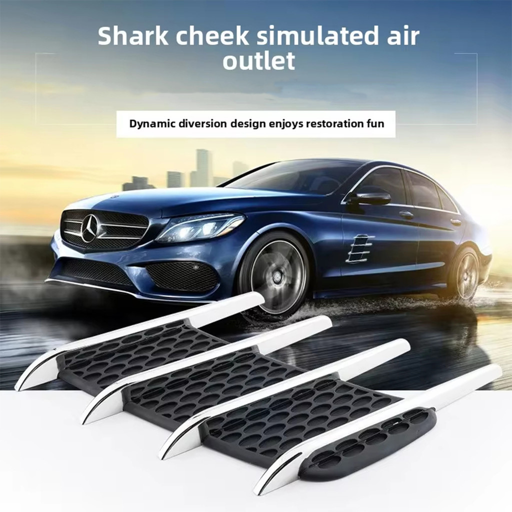 【2PCS】Stiker Mudguard Depan /Car Side Air Flow Vent Fender / Penyamaran Ventilasi Tubuh Sisi Universal Harga 48,900 rupiah*Gratis Ongkir