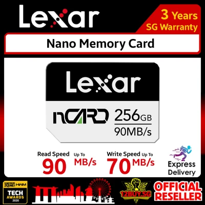 Lexar Nano Card Read Speed 90MB/s Write 70MB/s 64GB 128GB 256GB 3PM.SG 12BUY.SG Express