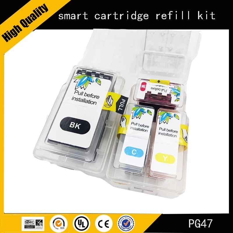 Einkshop pg47 cl57 smart refill kit for pg 47 pg47 cl57 cl 57 xl pixma e3170 e400 e410 e460 e470 e480 printer