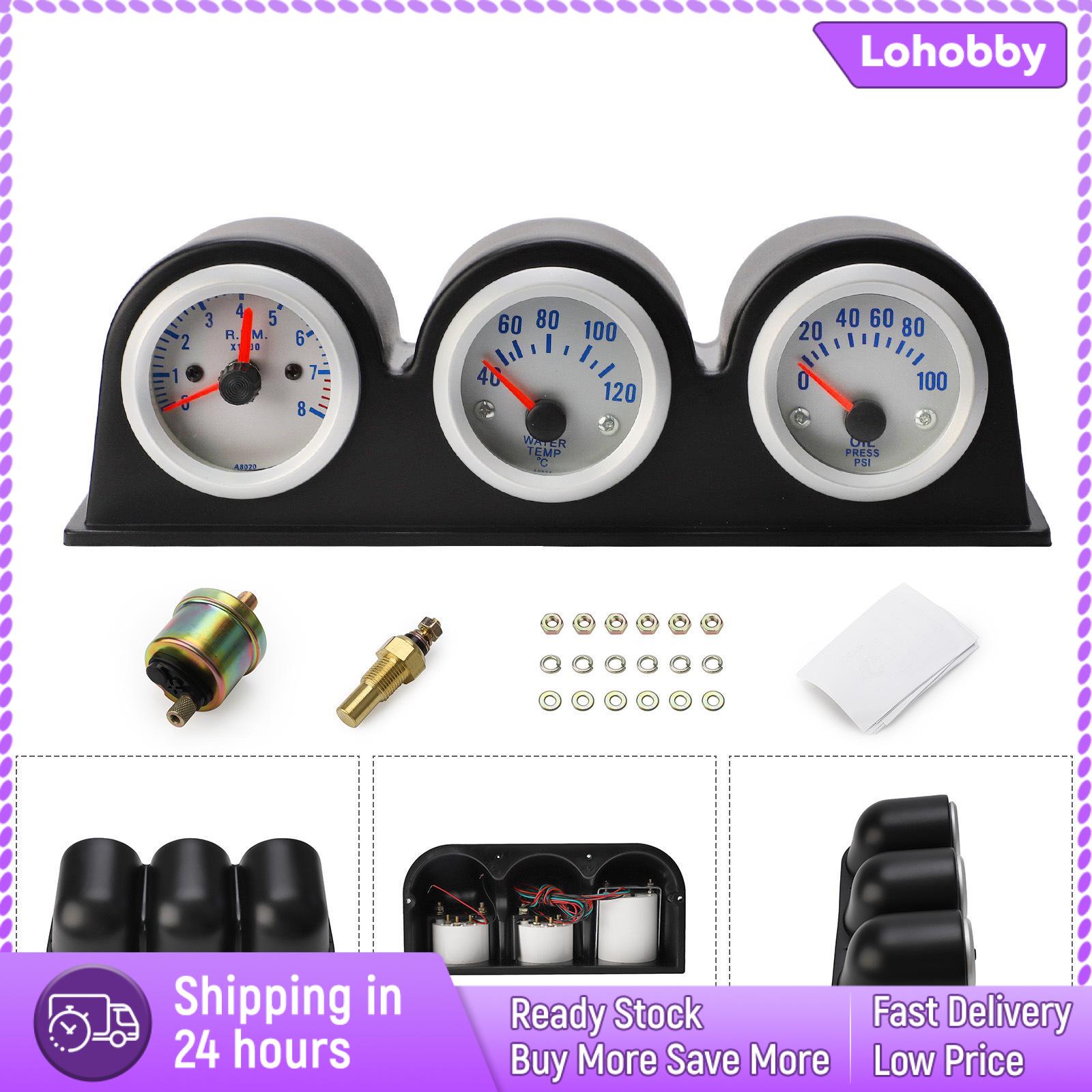 Lohobby dụng cụ trang bị thêm ô tô máy đo tốc độ kỹ thuật số trang bị thêm 3 trong 1 để sửa chữa ô tô phụ kiện thay thế bền