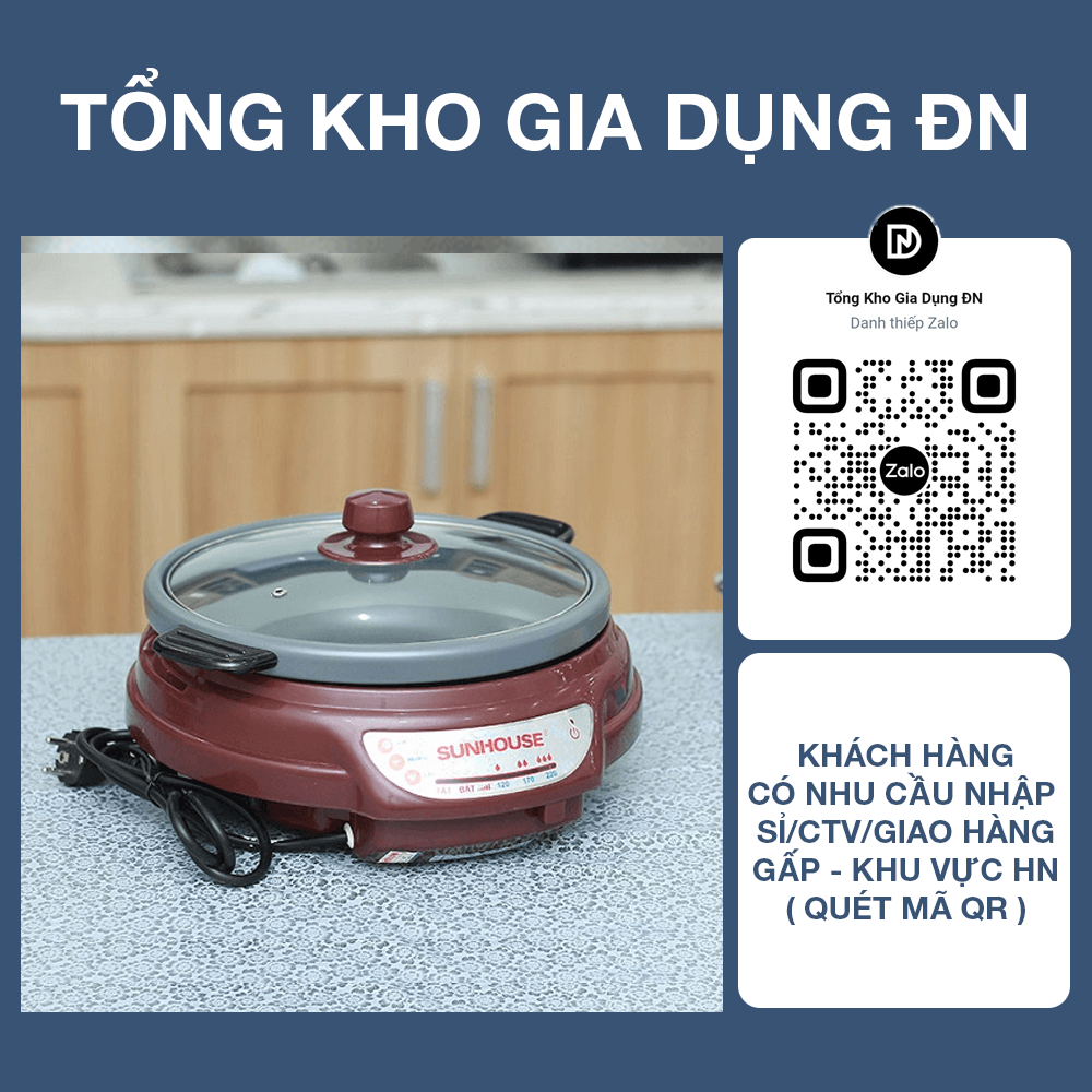 Lẩu điện sunhouse sh535l - bảo hành 12 tháng