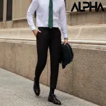 Quần tây nam hàn quốc dáng baggy GEN ALPHA suông đen vải dày dặn co giãn tốt thương hiệu JBAGY