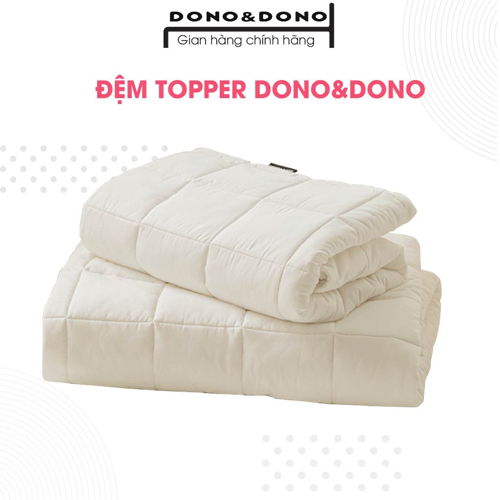 Đệm Topper chất liệu Tencel cao cấp, độ dày 7cm, đàn hồi tốt, mang lại cảm giác mềm mại êm ái cho bé - DONO&DONO