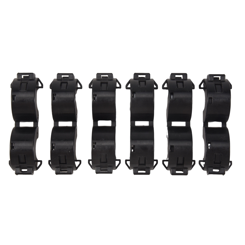 6 Pcs Black 15Mm Dia Cord Ferrite Core Noise Suppressor Filters