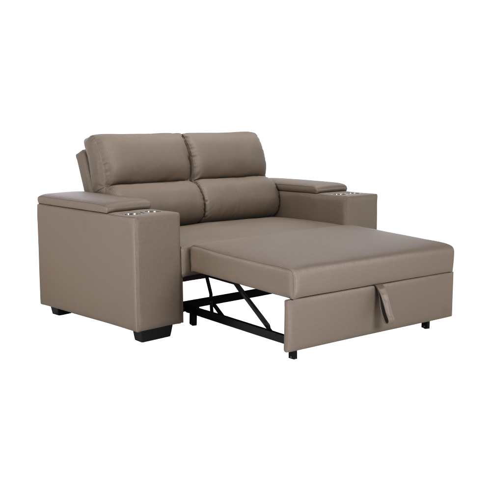 INDEX LIVING MALL DOMINIC PVC Sofa-bed 2 Seaters - Brown - ยี่ห้อ Index Liviingmall ราคา 16,900 บาท*ส่งฟรี