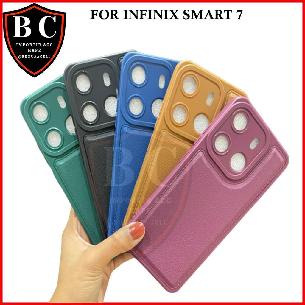 CASE INFINIX SMART 8 - CASE LEATHER PRO INFINIX SMART 8 SMART 7 SMART 6 PLUS SMART 6 NFC SMART 5 Harga 8,500 rupiah*Gratis Ongkir