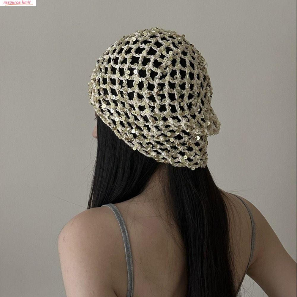 RESOURCE LIMIT กลวง หมวกทอเลื่อม วายทูเค วินเทจ หมวกบีนนี่ ย้อนยุค ถัก หมวกบักเก็ตปักเลื่อม แฟชั่นสตรีท ราคา 169 บาท*ส่งฟรี