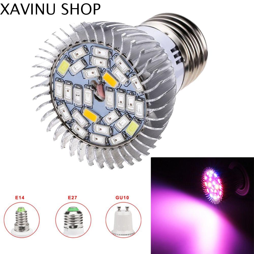XAVINU Đỏ + Xanh lam + Trắng + UV + IR 28LED Trong nhà Cho cây trồng Toàn bộ quang phổ LED Đèn trồng cây Đèn phát triển Đèn Phyto Bóng đèn Đèn trồng cây