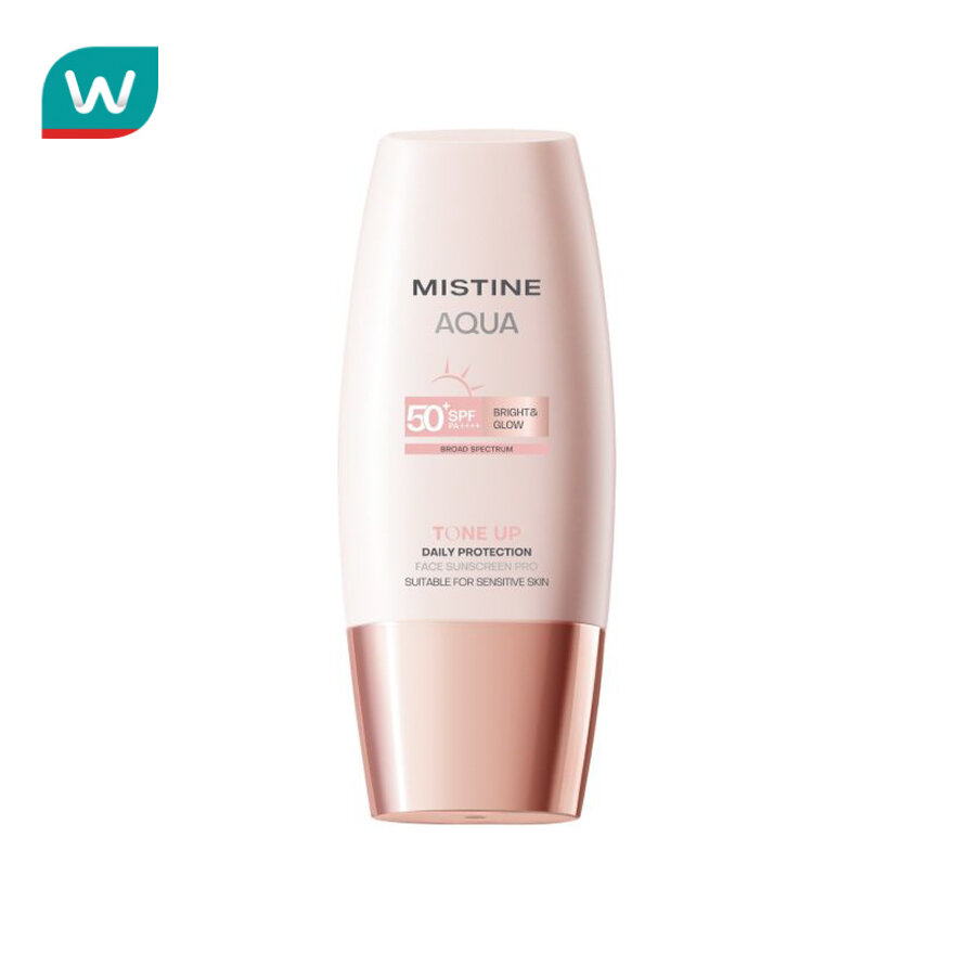Mistine Aqua Base Daily Protection Bright Glow Face Sunscreen Pro SPF50+ PA++++ 40Ml ราคา 319 บาท*ส่งฟรี
