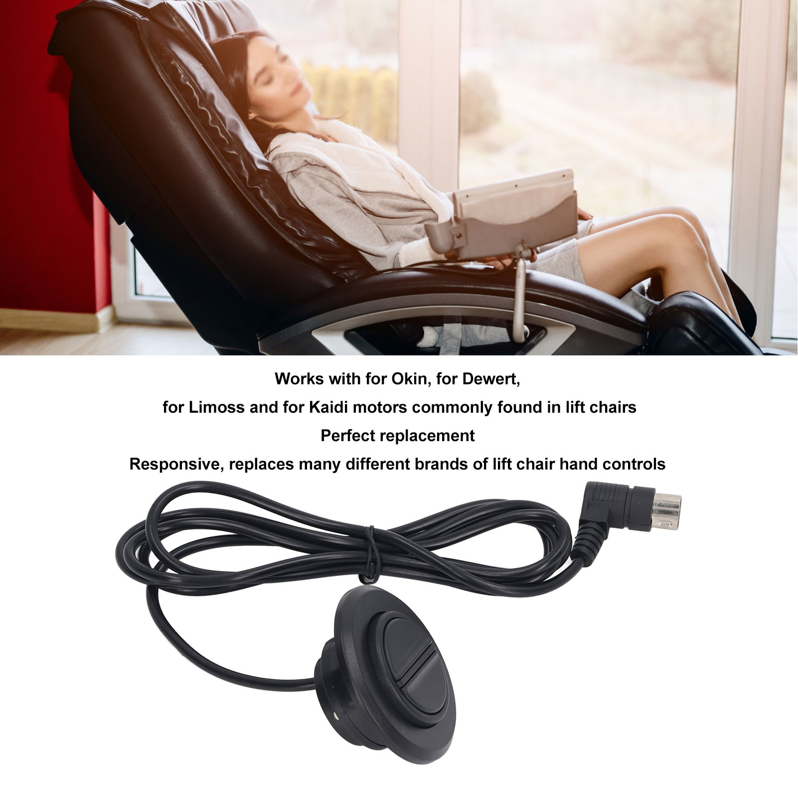 Ghế điều khiển tay fyh015 thanh đẩy điện điện ngồi có thể ngả đẩy Bộ phận thay thế nút điều khiển 2 với electrico 8 pin ngồi có thể ngả bộ phận
