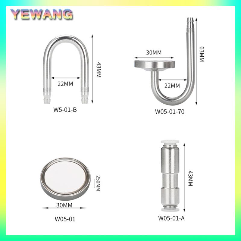 YEWANG Zrdr Aquarium CO2 Máy phun sương CO2 khuếch tán gương 304 thép không gỉ áp lực giảm solenoid van Refiner cho thực vật thủy sinh tăng trưởng Fish Tank CO2 Refiner