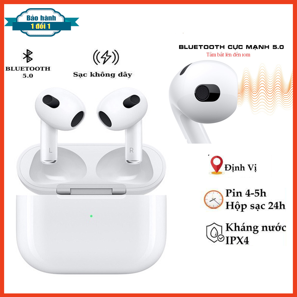 Tai Nghe Bluetooth AP3 Pro Công Nghệ TWS Chống Ồn, Kết Nối Nhanh - Tai Nghe Không Dây Đầy Đủ Chức Năng - Có Micro - Định vị - Đổi tên