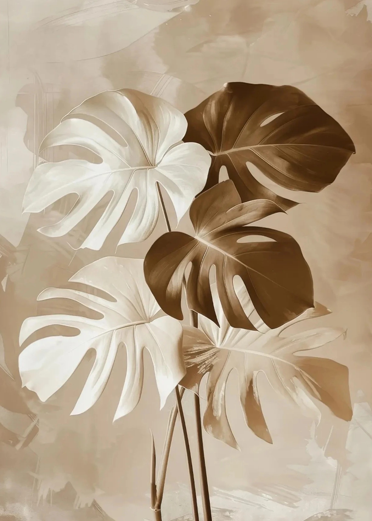 Abstract Bohemian Aesthetics Plant Flower Art Poster Printing Canvas Painting Prints Hotel Homestay Corridor Room Wall Decor