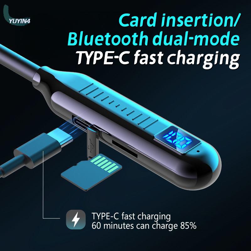 YUYIN4 Bluetooth 5.2 Tai Nghe Tai Nghe Không Dây Tai Nghe Hỗ Trợ TF Thẻ Chơi Hifi Stereo Tai Nghe LED Không Thấm Nước Earbuds Dài Thời Gian Chờ