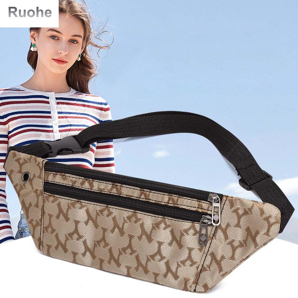 RUOHE Luxury Outdoor Sports Handbags Waterproof Canvas Crossbody Fanny