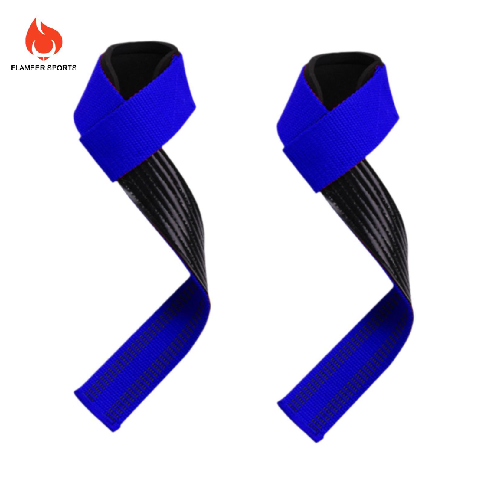 Flameer 2 cái Dây đai nâng tạ phòng tập thể dục miếng bọc cổ tay cho nam nữ Băng quấn cổ tay cho cử tạ, hỗ trợ kết thúc tốt đẹp, cho PowerLifting phòng tập thể dục