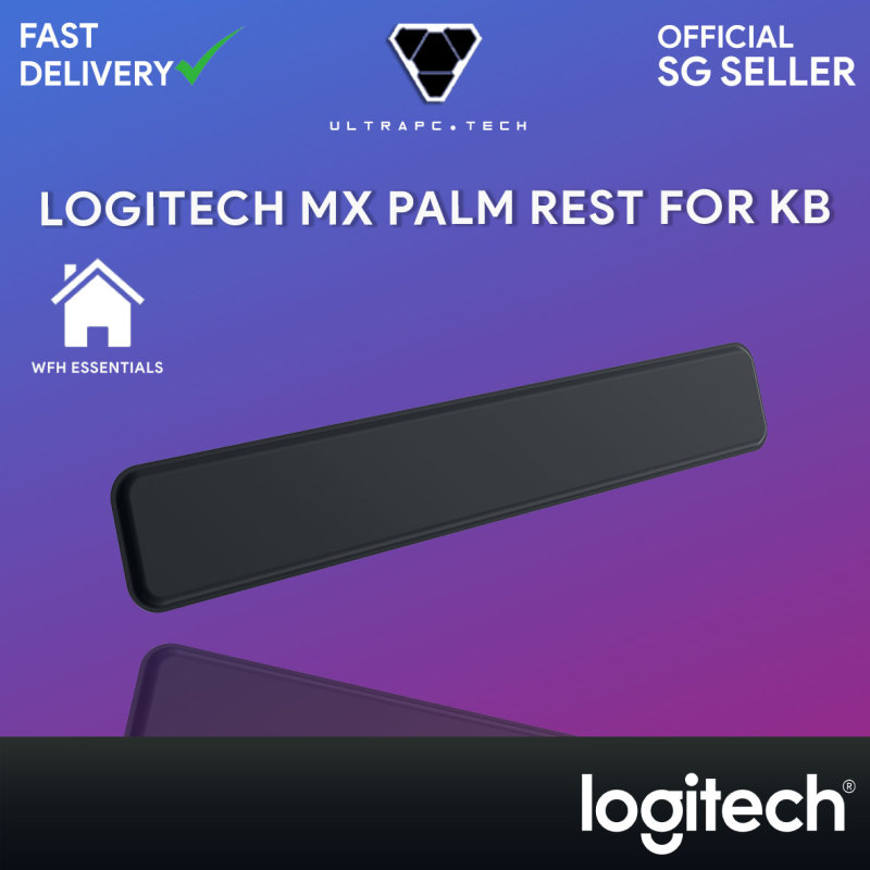 Logitech MX Palm Rest for MX Keys Premium, No-Slip Support for Hours of Comfortable Typing, Black 993-001712 Singapore